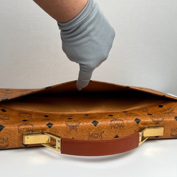 SOLD MCM Visetos Monogram Briefcase Vintage - Picture 3 of 8